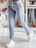 Dámske textilné nohavice s opaskom ROSSALI modré FashionStreet UY2535
