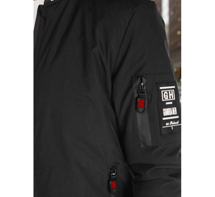 Pánská přechodná bunda bomber černá Dstreet TX5013 Pánská přechodná bunda bomber černá Dstreet TX5013