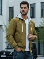 Pánska bunda bomber s kapucňou zelená FashionStreet TX5022