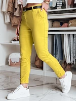 Dámske nohavice chinos s opaskom LINESKA horčicová FashionStreet UY2579
