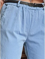 Dámské kalhoty chinos s páskem modré Dstreet model 21986512 - FashionStreet