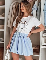 Dámska mini sukňa PUFFELLA modrá FashionStreet CY0502