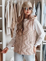VESOLITA dámska prechodná prešívaná vesta ružová FashionStreet TY4879