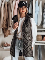 Dámska prechodná prešívaná vesta GRANDI black FashionStreet TY4883