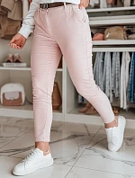 Dámske nohavice chinos s opaskom LINESKA ružová FashionStreet UY2630