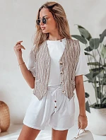 Dámske látkové šortky SUMMER TRIP white FashionStreet SY0438