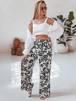 Dámske kvetinové nohavice so širokými nohavicami LOVEGARDEN black FashionStreet UY2658