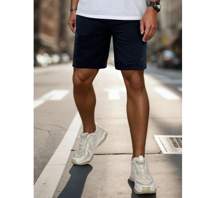 Pánske tmavomodré teplákové šortky Dstreet SX2479 Pánske tmavomodré teplákové šortky Dstreet SX2479