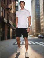 Pánske čierne teplákové šortky Dstreet SX2486