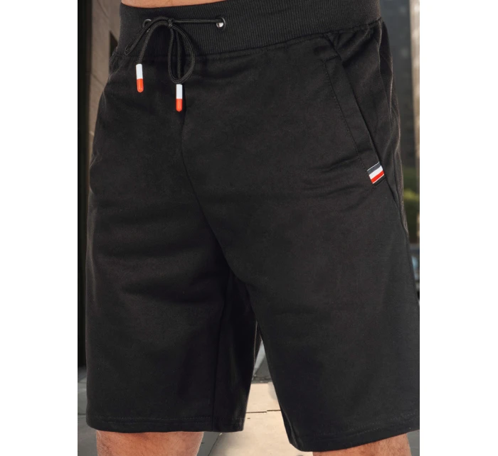 Pánske čierne teplákové šortky Dstreet SX2486 Pánske čierne teplákové šortky Dstreet SX2486