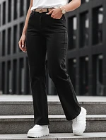 Dámske džínsy so širokými nohavicami DELUSSIA black FashionStreet UY2669