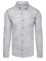 Pánska ležérna sivá košeľa Dstreet DX2653