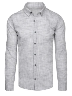 Pánska ležérna sivá košeľa Dstreet DX2653