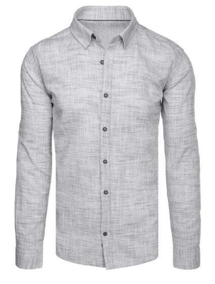 Pánska ležérna sivá košeľa Dstreet DX2653 Pánska ležérna sivá košeľa Dstreet DX2653