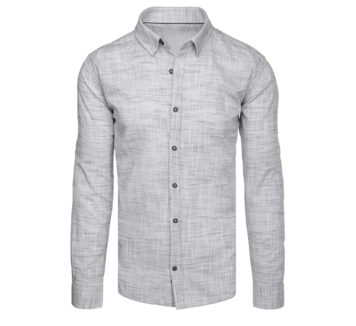 Pánska ležérna sivá košeľa Dstreet DX2653 Pánska ležérna sivá košeľa Dstreet DX2653