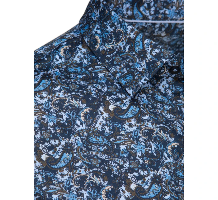 Pánska ležérna modrá košeľa Dstreet DX2672 Pánska ležérna modrá košeľa Dstreet DX2672