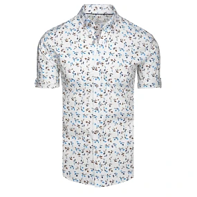 Pánské bílé tričko s krátkým rukávem Dstreet model 21989523 - FashionStreet