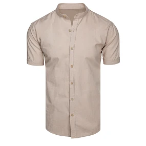 Pánské béžové tričko s krátkým rukávem Dstreet model 21989577 - FashionStreet Pánské béžové tričko s krátkým rukávem Dstreet model 21989577 - FashionStreet