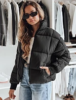 Dámska krátka zimná prešívaná bunda VIBEGIRL black FashionStreet TY4948