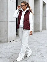 Dámska prešívaná vesta LIKEHUGS bordová FashionStreet TY4976