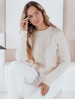 Dámsky sveter BRAVINA ecru FashionStreet MY2527