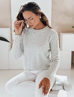Dámsky sveter BRAVINA sivý FashionStreet MY2528