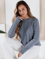 Dámsky sveter BRAVINAi modrý FashionStreet MY2530