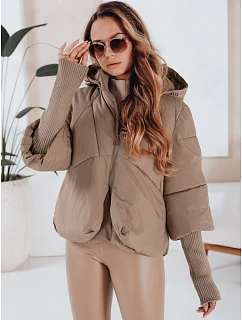 MISSLAYER dámska zimná bunda s kapucňou tmavo béžová FashionStreet TY5038