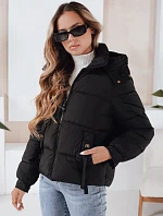 Dámska prešívaná zimná bunda s kapucňou čierna FashionStreet TY5064