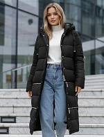 Dámska dlhá zimná bunda čierna FashionStreet TY5151