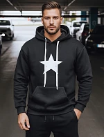 Pánska mikina s kapucňou čierna FashionStreet BX5924