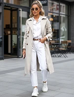 FashionStreet béžový dvojradový kabát TY5351