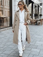 FashionStreet dámsky dvojradový béžový kabát TY5352