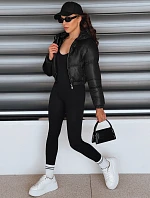 Dámska krátka zimná bunda s kapucňou čierna FashionStreet TY5416