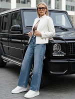Dámska kožená bunda TRENDY FUSION white FashionStreet TY5478