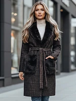 Dámsky hnedý kožuch FashionStreet TY5229z