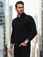 Pánsky čierny sveter FashionStreet WX2256z