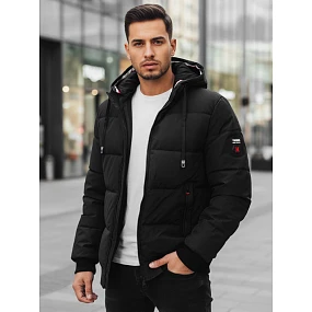 Pánská zimní bunda s kapucí černá Dstreet model 21995287 - FashionStreet