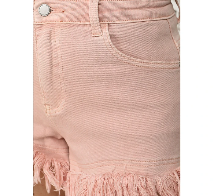 Dámske džínsové šortky s strapcami ružové FashionStreet SY0501 Dámske džínsové šortky s strapcami ružové FashionStreet SY0501