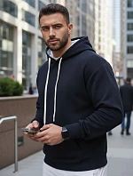 Pánska klokanka s kapucňou tmavomodrá FashionStreet BX5949