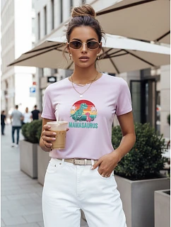 Dámské tričko s potiskem Mamasaurus ke Dni matek fialové FashionStreet NX5027RY