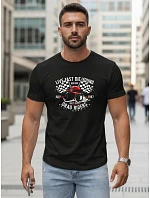 Pánské tričko s potiskem pro automobilový průmysl černé FashionStreet NX5087R Pánské tričko s potiskem pro automobilový průmysl černé FashionStreet NX5087R