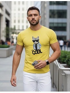 Pánske tričko Stay COOL s potlačou žltá FashionStreet NX5018R