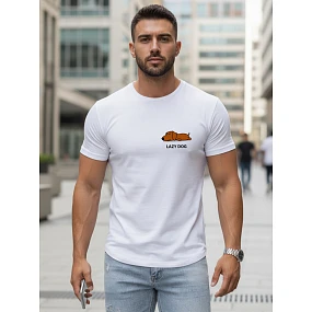 Tshirt męski z nadrukiem biały model 22161438 - FashionStreet
