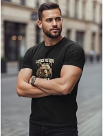 Pánske tričko s potlačou BETTER DO NOT BUILD THE BEAR čierne FashionStreet NX0097R