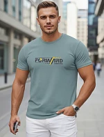 Pánske bavlnené tričko s potlačou streetwear petrol FashionStreet NX0145R
