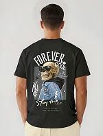 Pánske tričko Forever Cool oversize black FashionStreet NX4010R