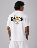 Pánske biele tričko s potlačou Freaking Rich FashionStreet NX4012R