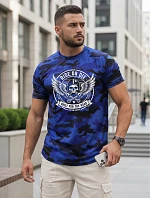 Pánske tričko s potlačou moro blue FashionStreet NX2004R