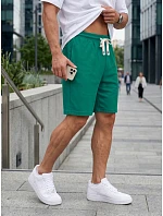 Pánske zelené teplákové šortky FashionStreet SX2635 Pánske zelené teplákové šortky FashionStreet SX2635